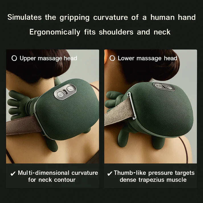 Relaxa™ Kneading Massager – Rechargeable, Multi-Mode Pain Relief