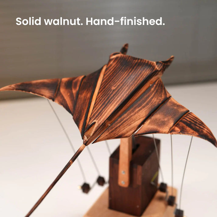 Marinova™ – Handcrafted Wooden Manta Ray Automaton