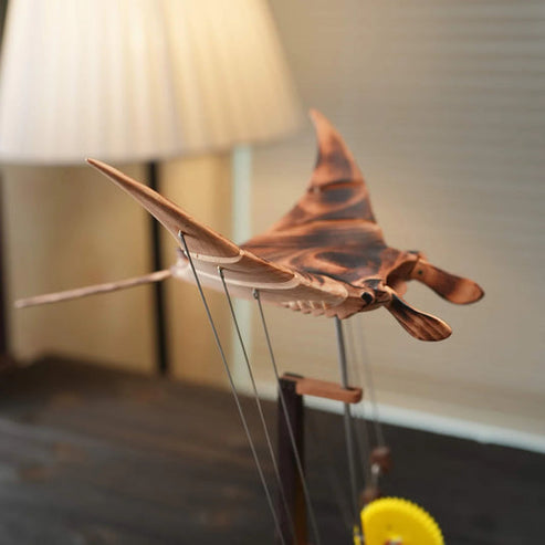 Marinova™ – Handcrafted Wooden Manta Ray Automaton