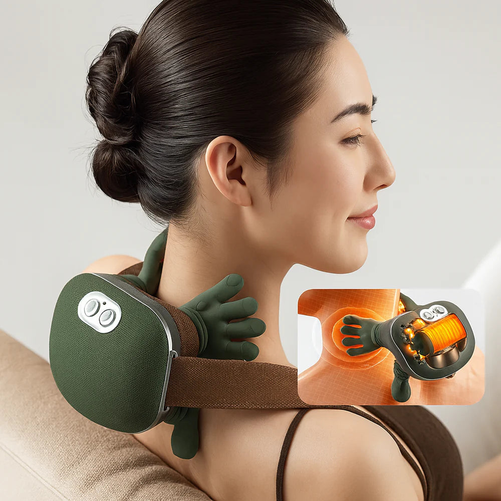 Relaxa™ Kneading Massager – Rechargeable, Multi-Mode Pain Relief