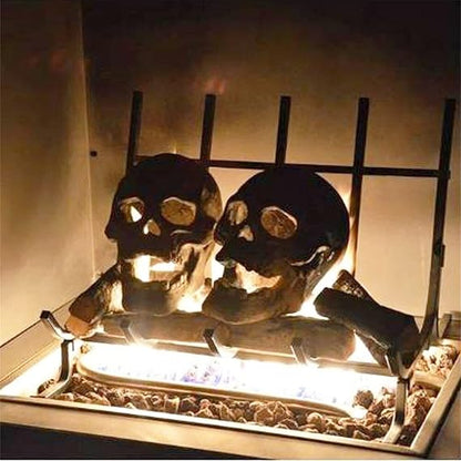 Realistic Firepit Skull – Hollow-Eye Flames for Fireplace, Campfire & Halloween