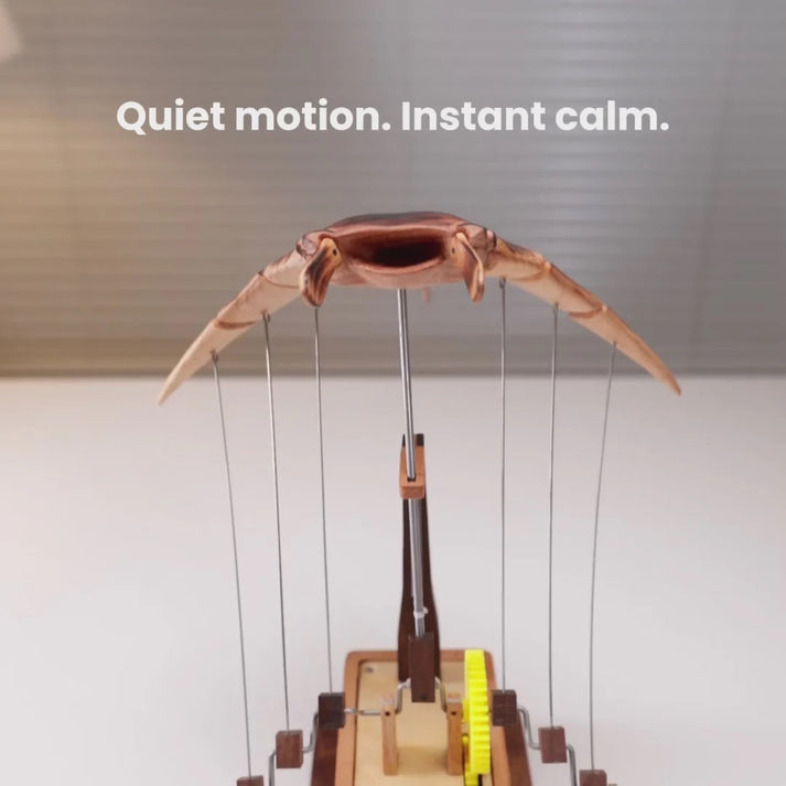 Marinova™ – Handcrafted Wooden Manta Ray Automaton